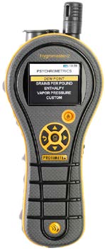 Protimeter HygroMaster 2 är en avancerad fuktmätare som mäter luftfuktighet, lufttemperatur, yttemperatur och daggpunkt med IR laser