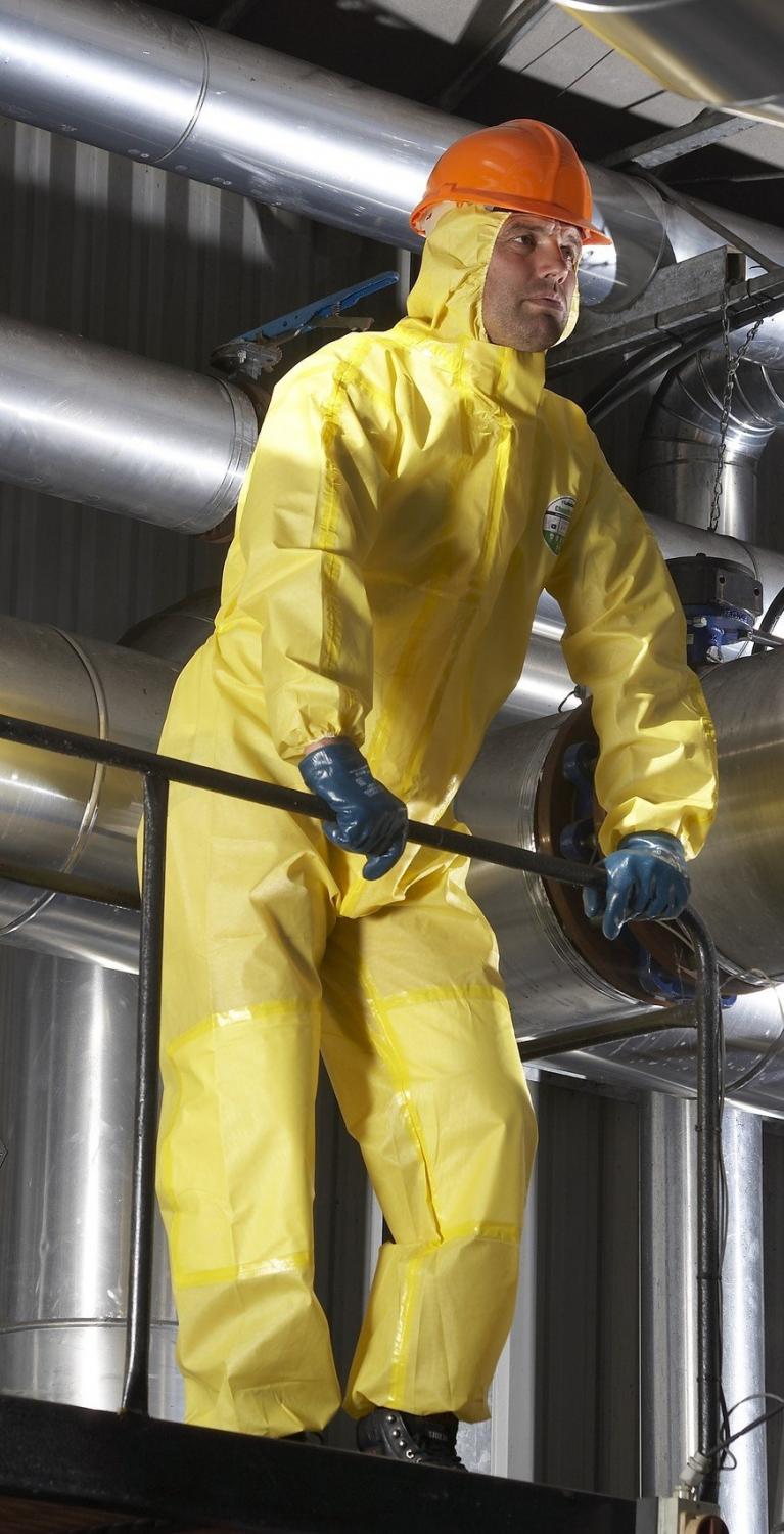 ChemMax 1 Kemoverall EN14126|CE-standard 3-B, 4-B, 5-B, 6-B|Engångsoverall för skydd mot spray och stänk från giftiga kemikalier