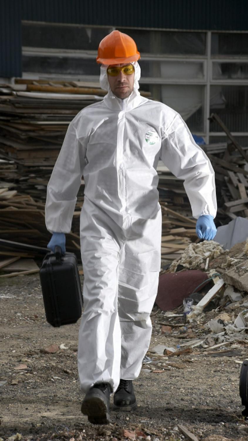 Engångsoverall Safeguard GP | Engångsoverall för skydd mot damm och stänk från vätska | Antistatisk och andas väl för god arbetskomfort|Asbestoverall