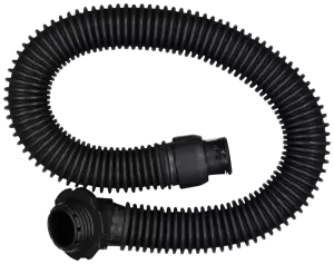 Svart slang i materialet gummi för Sundströms fläktanslutna helmask SR 200|SR551