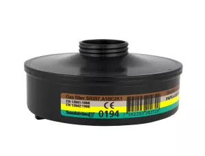 SR 597|Gasfilter från Sundström SR 597 till fläkt SR 500|A1|B2|E2|K|fyra olika skydd på gasfilter
