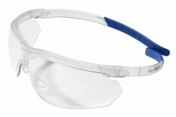 T-iLine Light clear är ett par transparanta, lätta och ergonomiska skyddsglasögon från RSG med flexibla skalmar