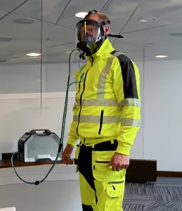 Trycktest och tillpassningstest av mask
