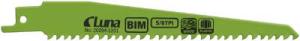 Blad för elektriska tigersågar från Luna| TP150X19X1,3-5/8T|Bra för grova snabba snitt i trä och plast|Progressiv tandning för olika material och tjocklekar|Bi-metalltänder som klarar olika material|L41219