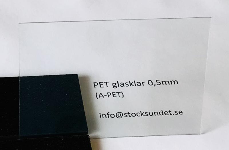 0,5 mm PET glasklar blank