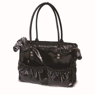 Svart luxury leather zebra bag