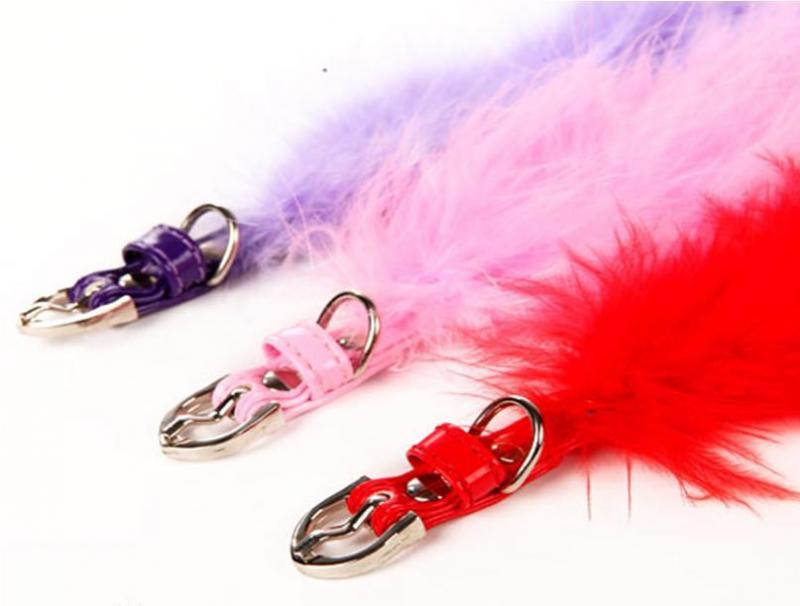 Trendigt rosa fjäder halsband