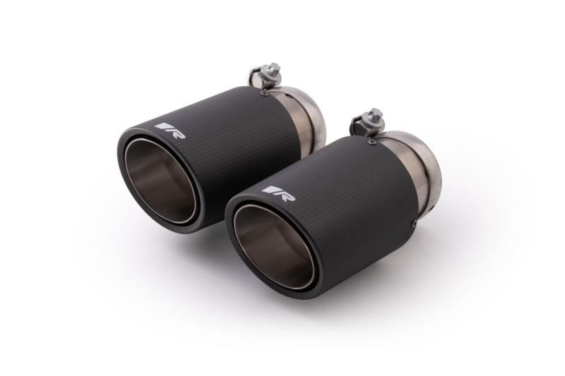 tail pipe set L/R consisting of 4 Carbon tail pipes Dia: 84 mm angled, Titanium internals, with adjustable spherical clamp connection