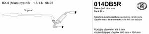 Avgassystem Mazda MX-5 NB       2*100