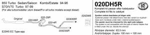 Avgassystem 850/S70/V70 Turbo   2*100