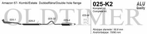 Avgassystem Amazon B18/B20 Kombi 1*70