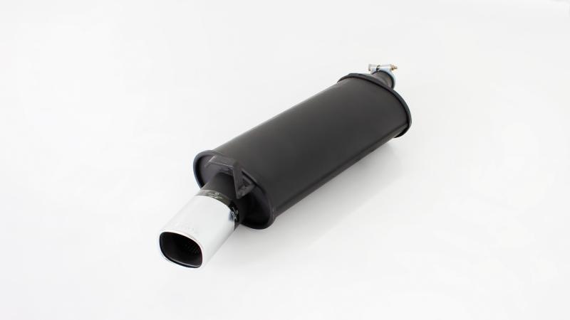 sport exhaust with 1 tail pipe 92x78 mm