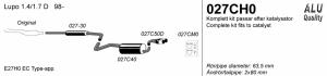 Avgassystem Lupo / Arosa 1,4/ 1,7 D 98-    2*80