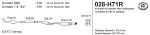 Avgassystem Corrado G60/ 1,8 16V -7/91