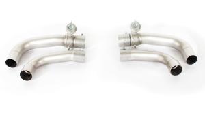 Stainless steel L/R outlet tubes with integrated vacuum controlled valves, incl. EC homologation