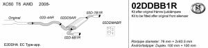 Avgassystem XC60 T6 AWD 08-       2*100