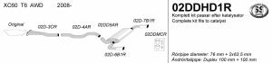 Avgassystem XC60 T6 AWD 08-       2*100