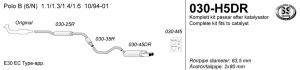 Avgassystem Polo 6N              2*80