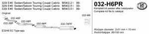 Avgassystem BMW E46 6-cyl      85/150