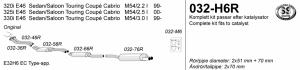 Avgassystem BMW E46 6-cyl        2*70