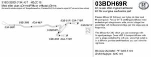 Avgassystem BMW 318D/320D (F34) GT -05/2016