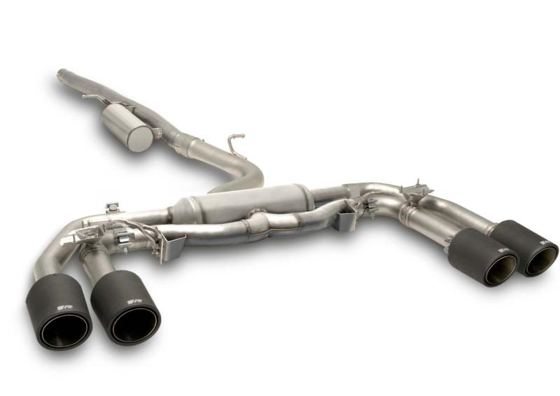 RACING GPF-Back-System L/R: RACING sport exhaust centered (resonator) incl. connection tube, NO (EEC-) APPROVAL