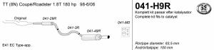 Avgassystem Audi TT  8N 2wd     1*100