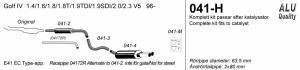 Avgassystem A3/Golf IV/Beetle    2*80