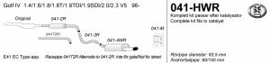 Avgassystem A3/Golf IV         90/140
