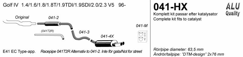 Avgassystem A3/Golf IV            dtm