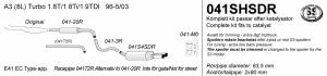 Avgassystem Audi A3 Turbo        2*80