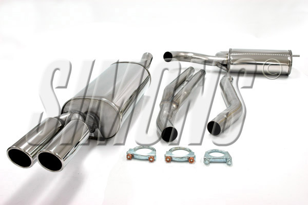 Avgassystem Audi A6 6-cyl 02-    2*80
