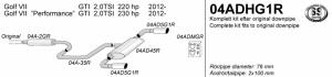 Avgassytem Volkswagen Golf VII GTI 2,0TSI 220 hp 2012-