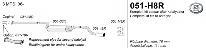 Avgassystem Mazda 3 MPS (1*114)