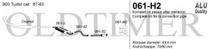Avgassystem 900 Turbo kat 87-   70/90