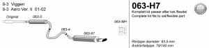 Avgassystem 9-3 Turbo Viggen   70/140