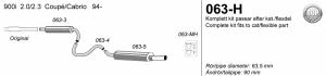 Avgassystem 900 2.0/2.3 94-      1*90