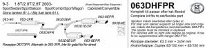 Saab Avgassystem 9-3 1.8R/2.0T/2.8T 2003-