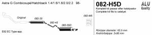 Avgassystem Astra G cc           2*80