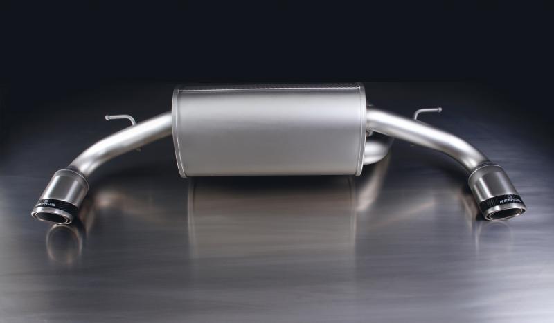 sport exhaust centered with left/right each 1 tail pipe Dia: 84 mm Carbon Race