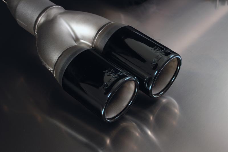 Tail pipe set L/R consisting of 2 tail pipes Dia: 76 mm Black Chrome