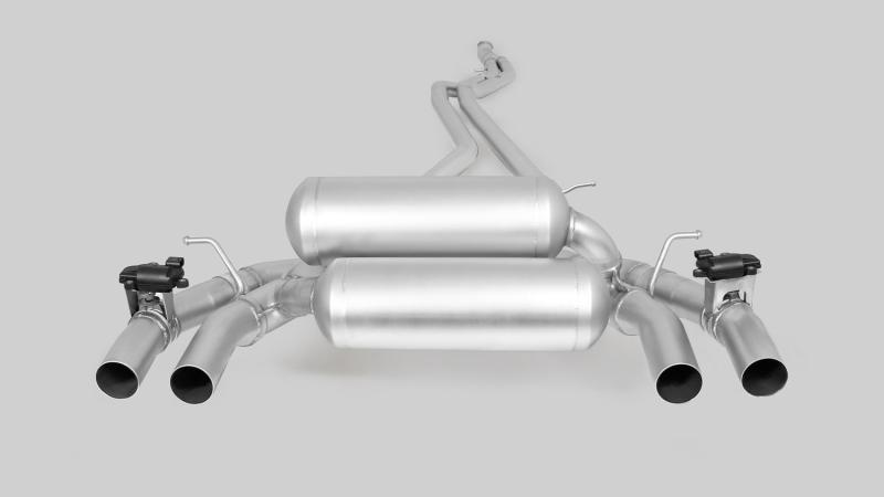 Cat-Back sport exhaust system L/R (with selectable tail pipes) with integrated valve for BMW 2 / M2 F87 Coupe, incl. EC approval