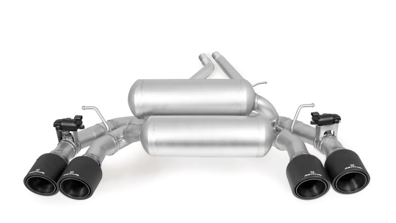 RACING Axle-back-system L/R: RACING sport exhaust centered with 2 integrated valves (selectable tail pipes), NO (EC-) APPROVAL