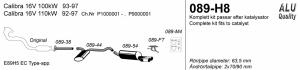 Avgassystem Calibra 93-       2*70/90