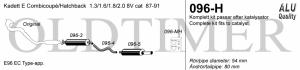 Avgassystem Kadett E 8V kat      1*80