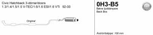 Avgassystem Civic Hatchback     1*100
