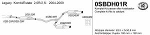 Avgassystem Legacy Kombi 2,0R/ 2,5i 04-09 2*100
