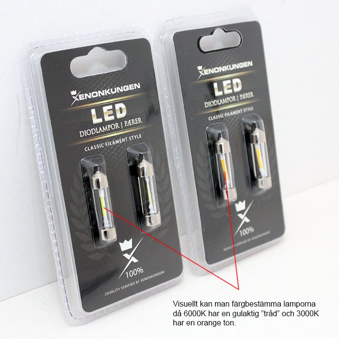 Spollampa 41MM Filament LED