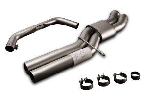 Racing tube instead of front silencer, without homologation