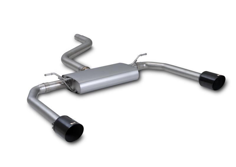 Axle-back-system L/R: Sport exhaust centered (absorption principle) incl. connection tube, incl. (EEC-) approval